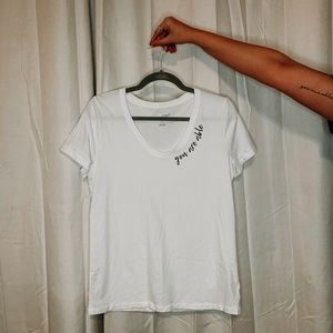 White Scoop Neck Tee